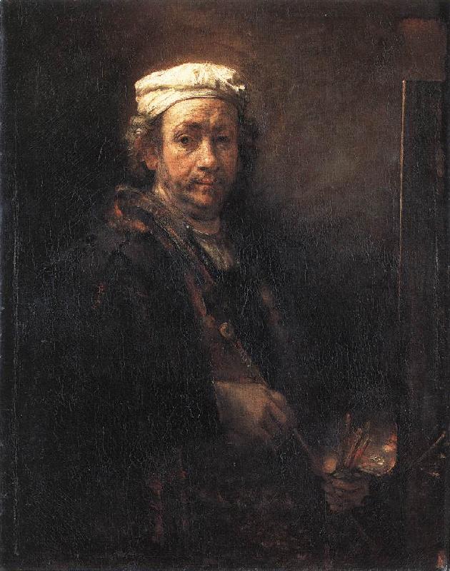 REMBRANDT Harmenszoon van Rijn Portrait of the Artist at His Easel gu oil painting image